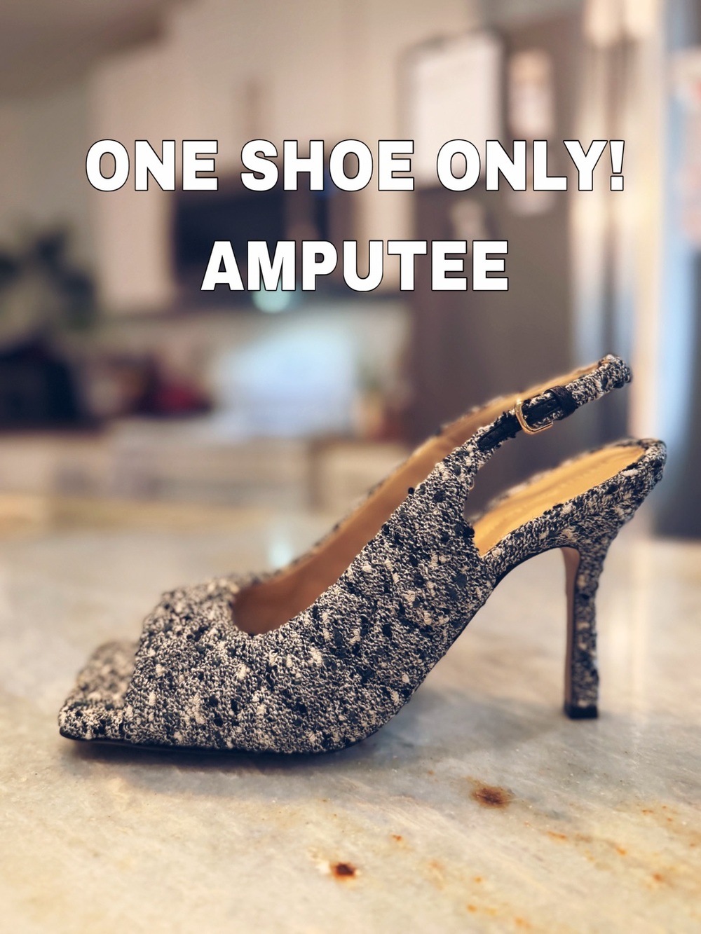 Bottega Veneta Green Terrazzo Bouclé Slingback Sandal